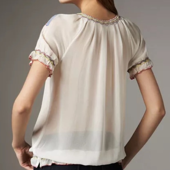 CANDELA Top Embroidered Bohemian Peasant Blouse - Picture 2 of 4