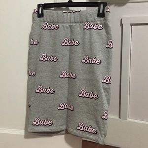 NWOT Grey Midi Skirt