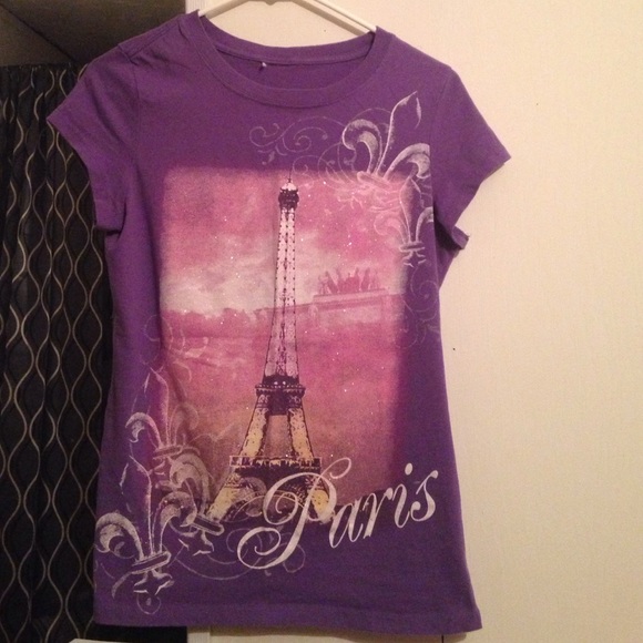 Purple glittery paris top!