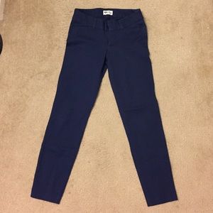 Dark Blue Ankle-length Slacks