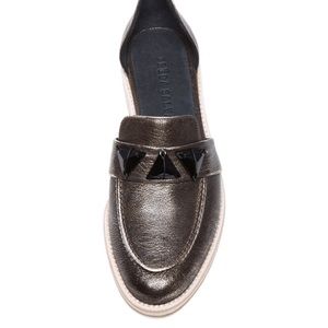 Freda Salvador Gold See D'Orsay Loafer Size 6/6.5