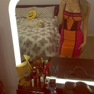 Multi-colored Bandage Dress