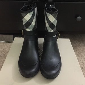 Burberry rain boots