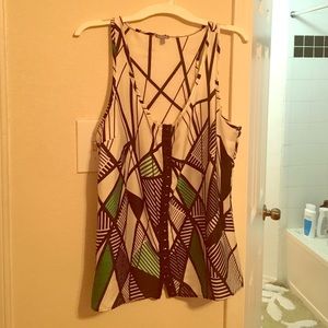 Charlotte Russe patterned tank/blouse size L