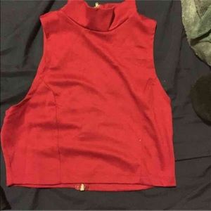 Red crop top
