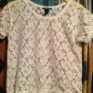 Lace short sleeve shirt
