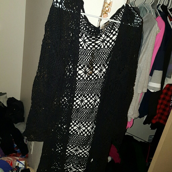 Mesh cardigan.