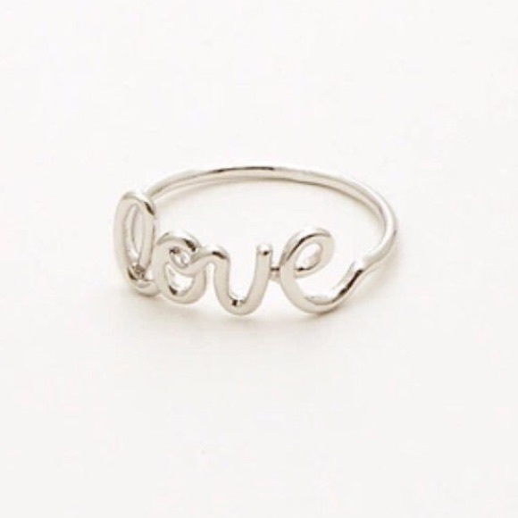 ✨FLASH SALE✨ Silver Plated Love Cursive Ring