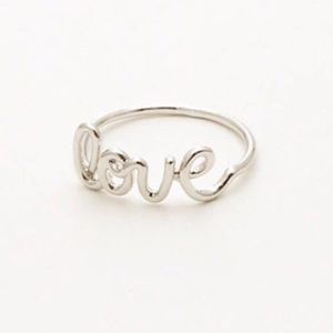 ✨FLASH SALE✨ Silver Plated Love Cursive Ring