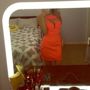 Neon Pink Bodycon Dress
