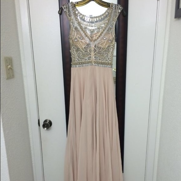 A Jovani Beaded Empire Waist Prom Dress LOOK ALIKE