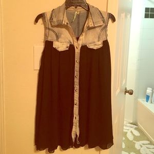 Rocker Chic Jean/Flowy Blouse/Tunic