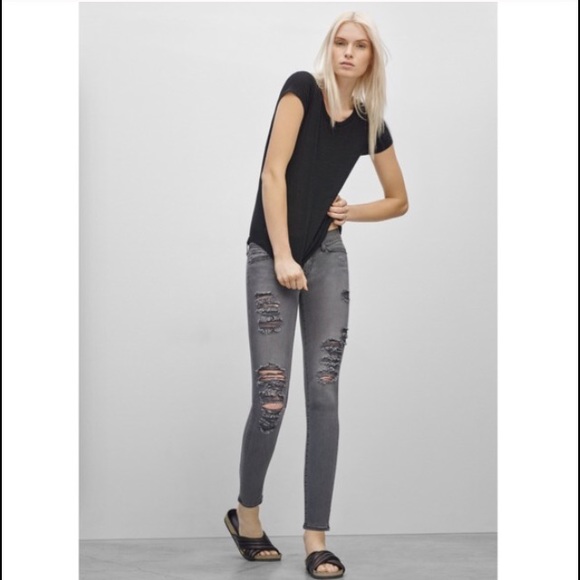 Frame Denim Grey Color Le skinny de Jeanne 26