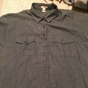 Chambray short sleeve "work shirt"