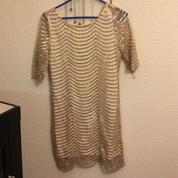 Champagne Sequin Dress