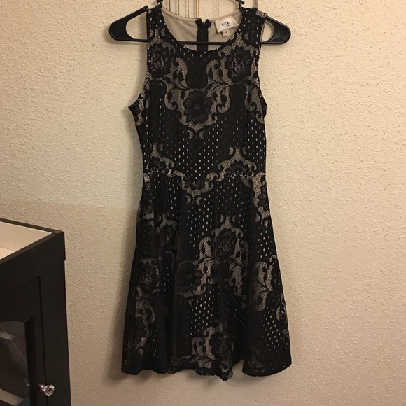 Black and Tan patterned Dress