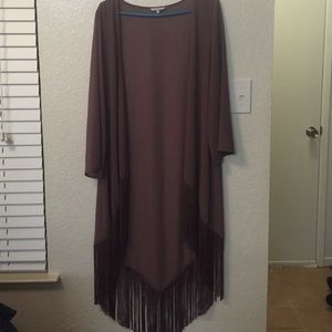 Long fringe kimono!