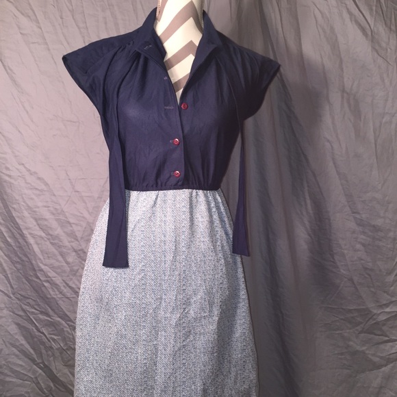 Blue two toned Dress.