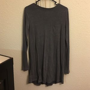 Gray Long Sleeve Dress