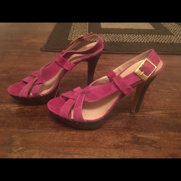 🆕 Pink Italian suede heels purchased in Milan - Picture 3 of 4