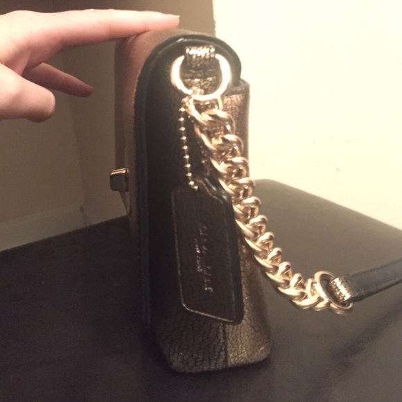 Coach Crosstown Crossbody Metallic Pebble Leather - Picture 3 of 4