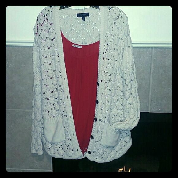 Jessica Simpson Diamond Cardigan Sweater