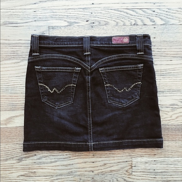 AG Adriano Goldschmied. Black denim skirt. - Picture 2 of 4