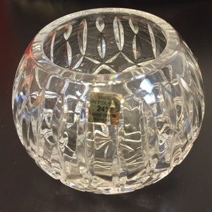 Vintage hand cut 24% leaded crystal bowl - new