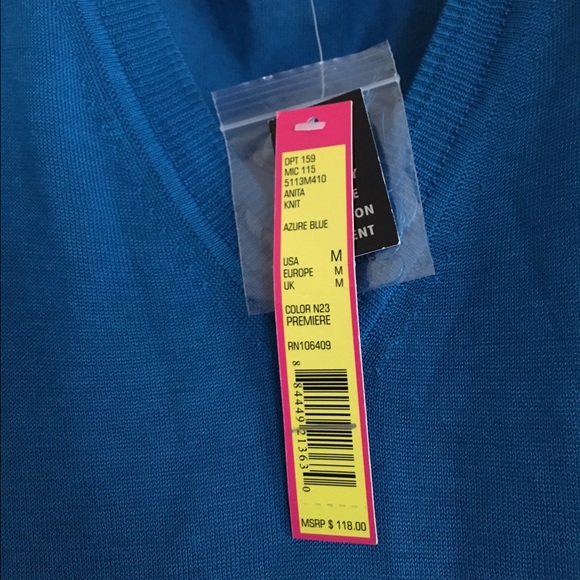 Catherine by Catherine Malandrino teal blue top M - Picture 2 of 2