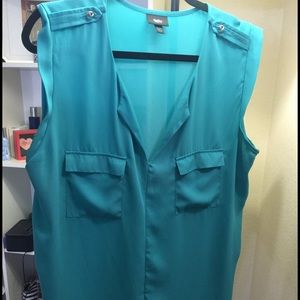 Sold! Teal Chiffon Top