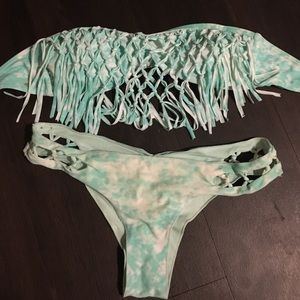 RIPCURL Mint Green acid washed Two-piece swim set