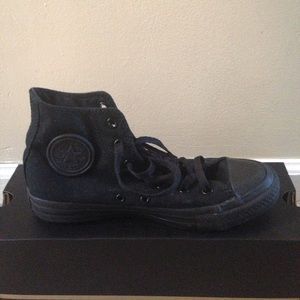 All black high top converse