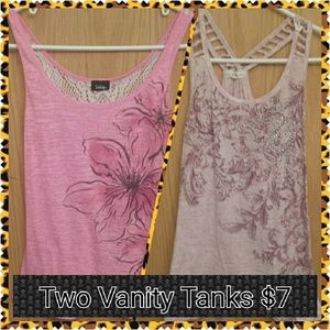 Two Vanity Brand Tanks $7