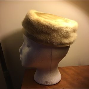 Vintage White Mink Hat