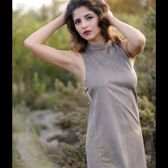 Faux Suede Cut-Out Dress - Picture 5 of 5