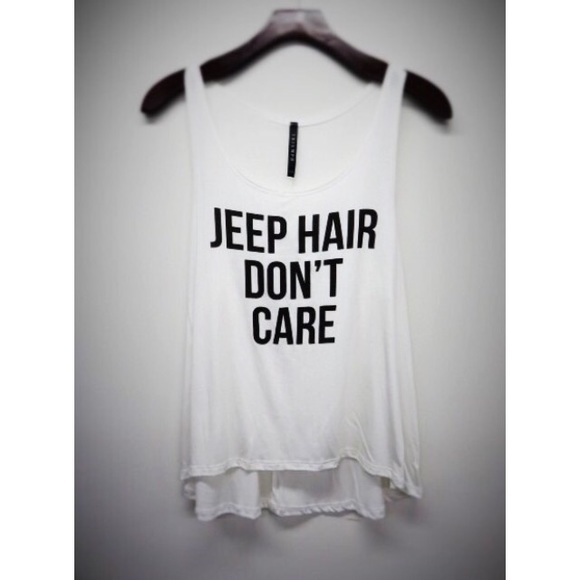 Jeep Hair Don't Care Graphic Tank Top S M L - Picture 2 of 2
