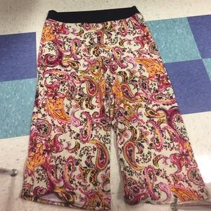 Plus size palazzo paisley pants