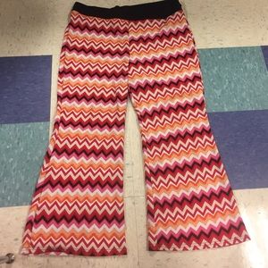 Plus size chevron palazzo pants