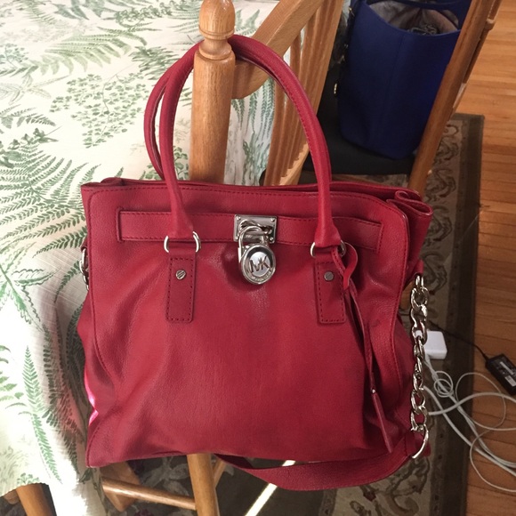 Michael Kors Red Leather Satchel!