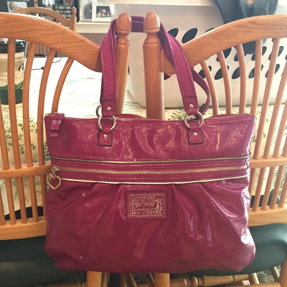 Coach Fuchsia Vinyl Shoulder Bag!