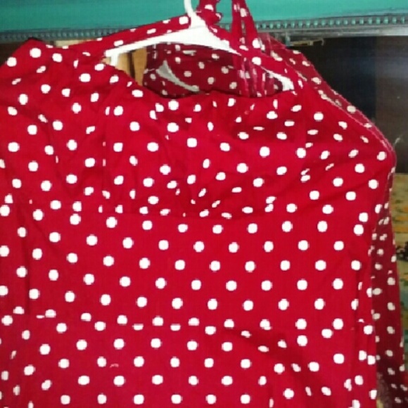 Polka dot halter dress - Picture 2 of 2