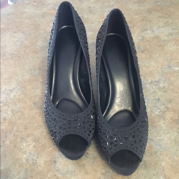 Black studded heels