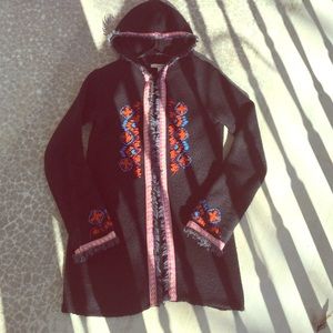 Free people wool sweater coat size small