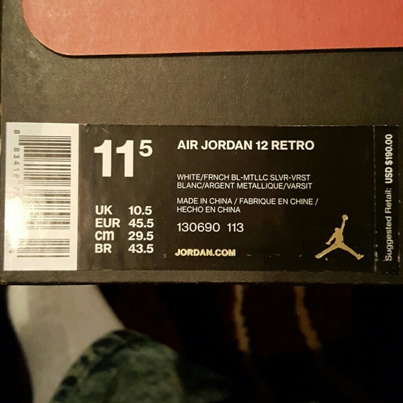 AIR JORDAN 12 FRENCH BLUE (2016) - Picture 4 of 4