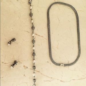 John Hardy necklace, bracelet, and earrings.