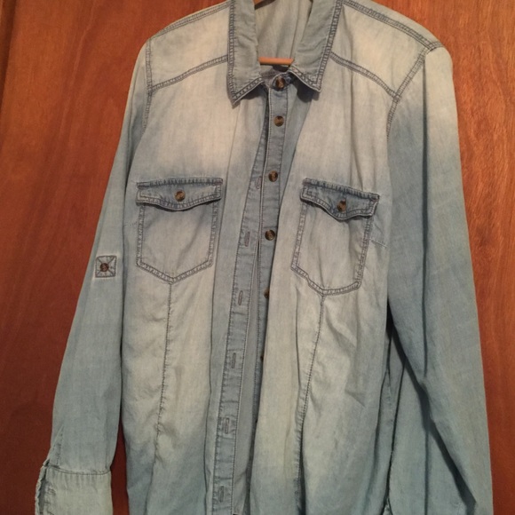 Light chambray button down