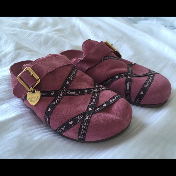 Juicy Couture Clogs - Size 8, Pink & brown