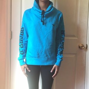 VS Pink💓 - Blue Cowl Neck Pull-Over