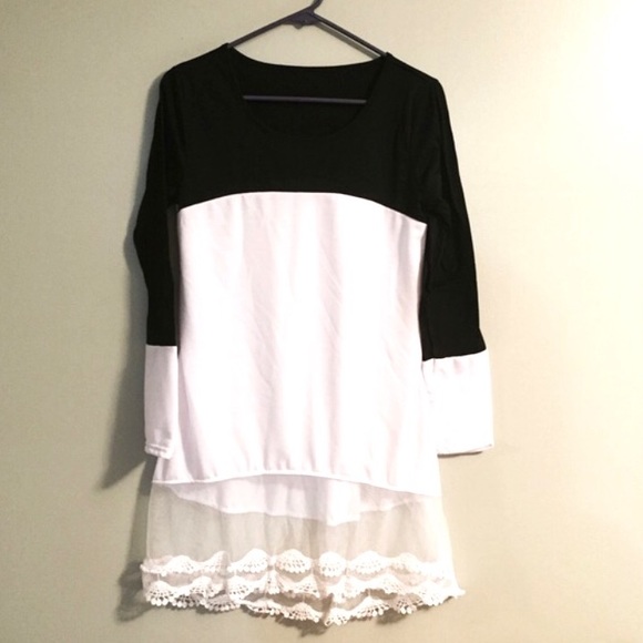 Lace Trim Tunic Dress - Picture 3 of 4