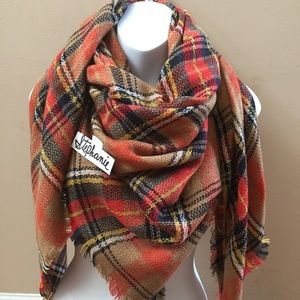 * SALE * Plaid Tartan Blanket Scarf